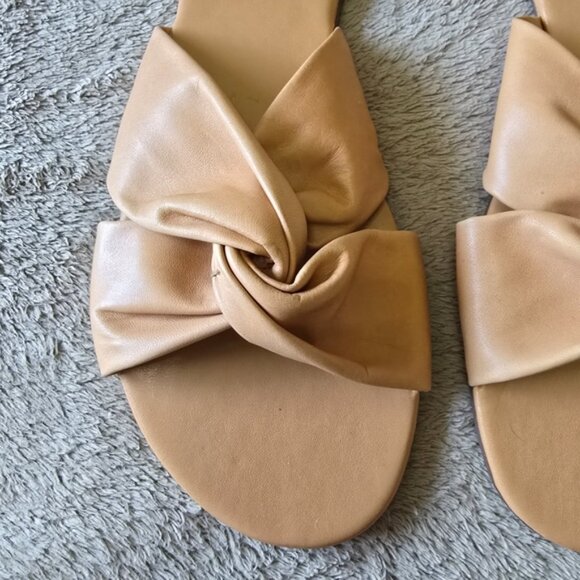 Lulu's Tan Knotted Slide Sandals - Picture 4 of 10